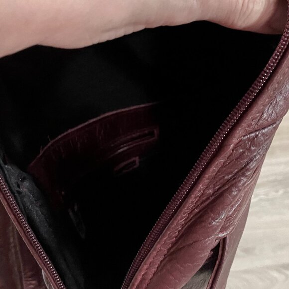 Share Wine Accent Leather Boho Western Soft Crossbody Y2K Travel Sling Shoulder - Picture 7 of 8